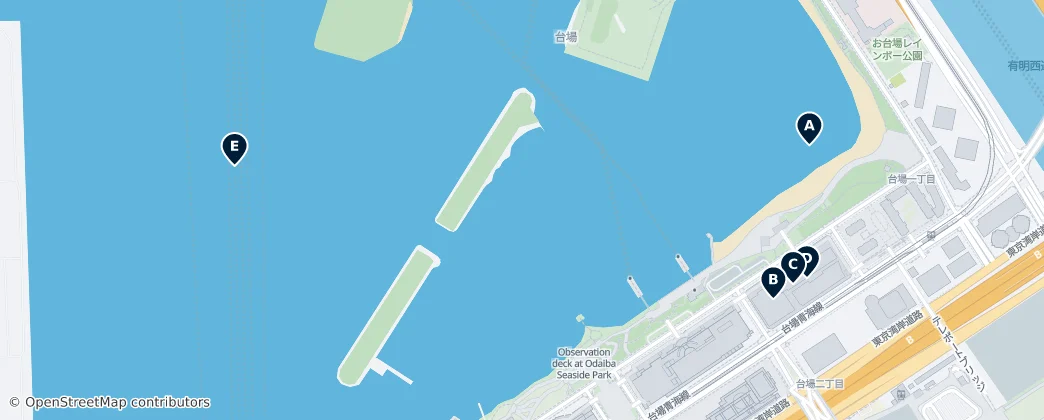 Map of Daiba 1-chome