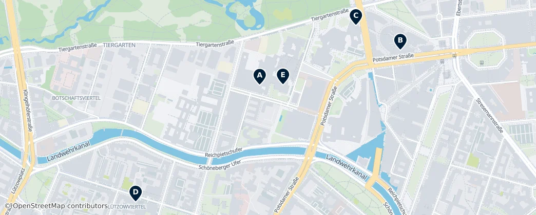 Map of Tiergarten