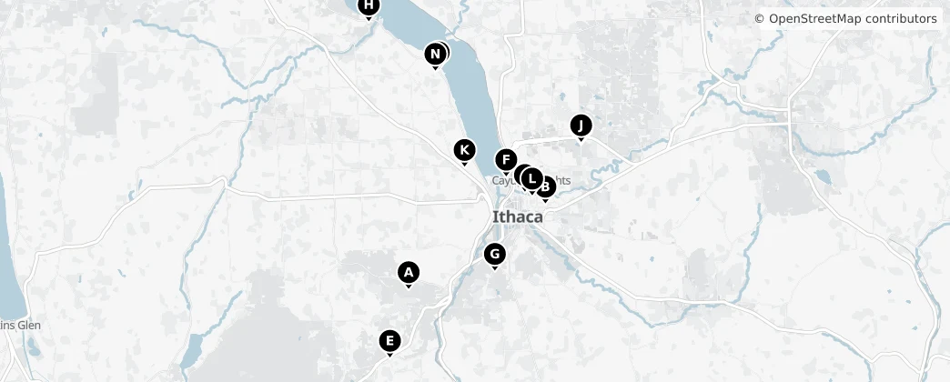 Map of Hrabstwo Tompkins