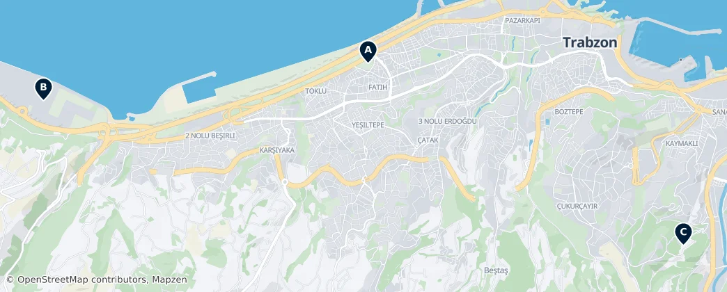 Map of Trabzon
