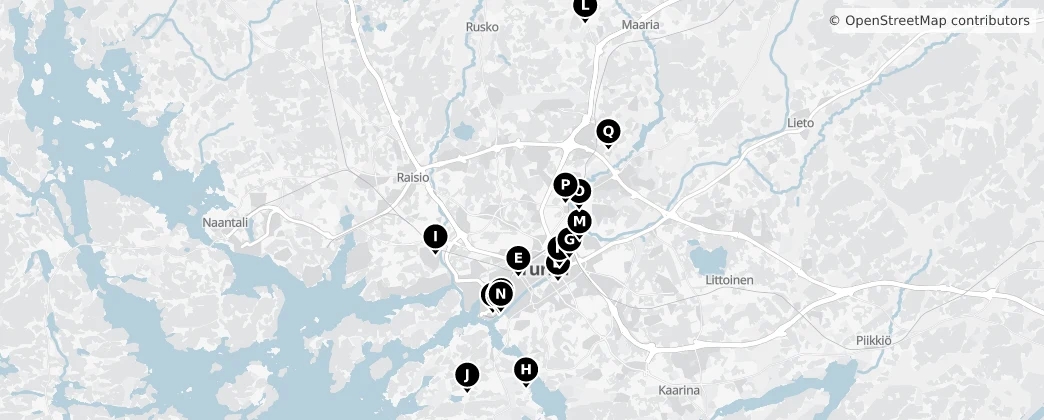Map of Turku