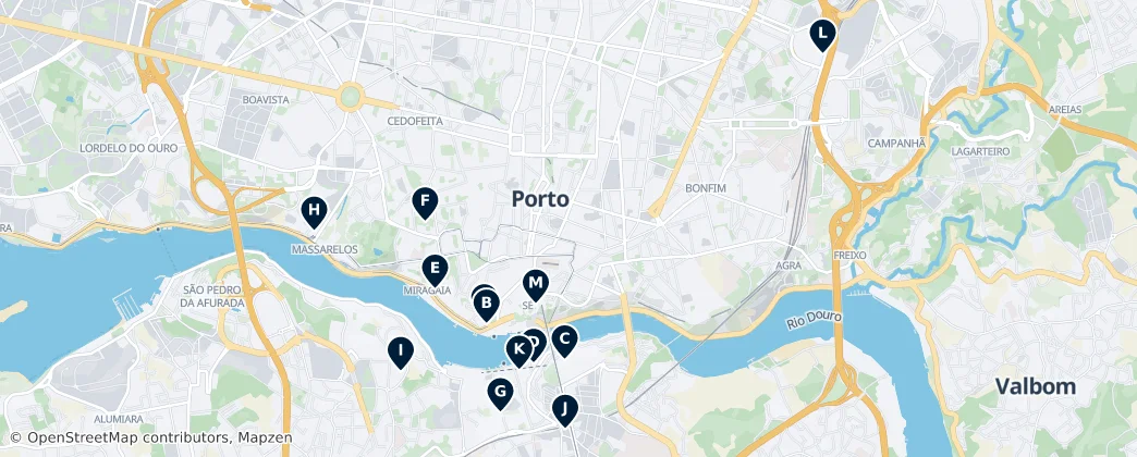 Map of Vila Nova de Gaia