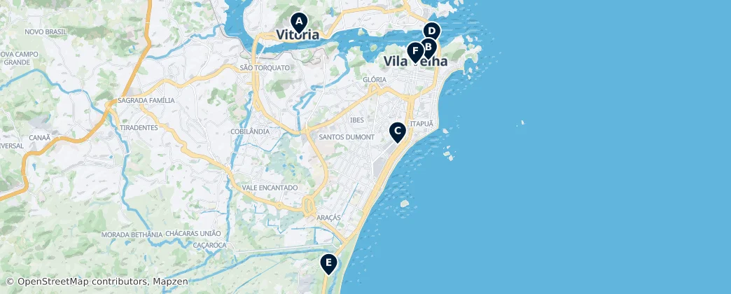Map of Vila Velha