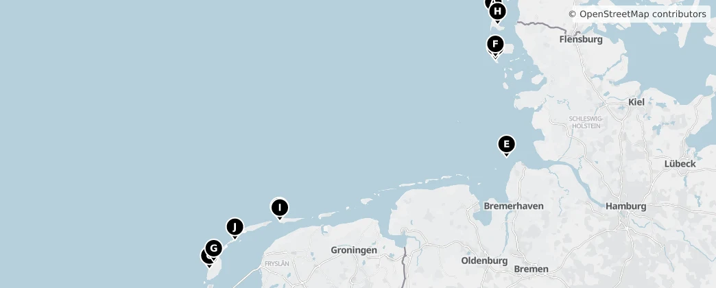 Map of Wyspy Fryzyjskie