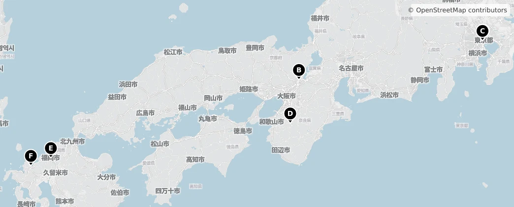 Map of 日本列島