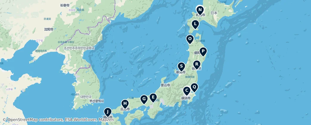 Map of 日本列島