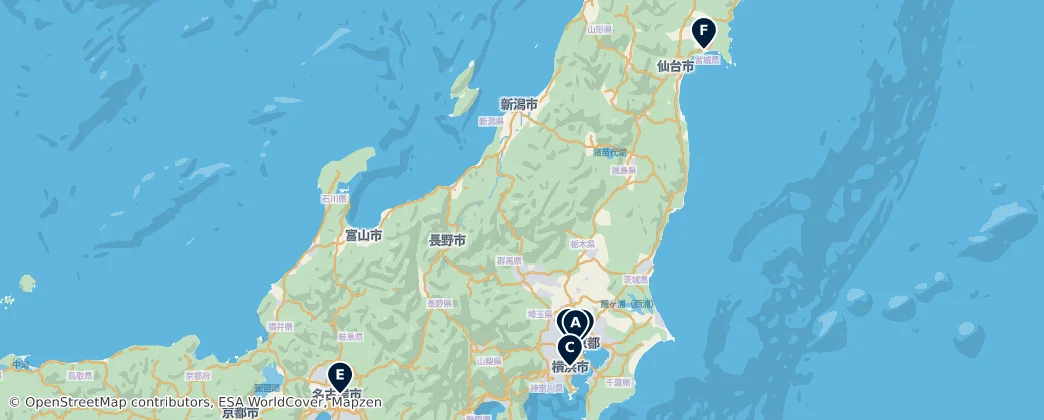 Map of 日本列島