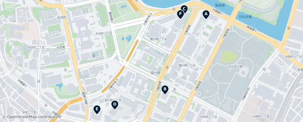 Map of Kasumigaseki