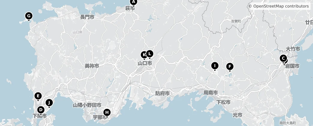 Map of Yamaguchi