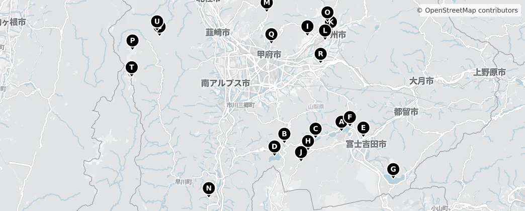 Map of Yamanashi