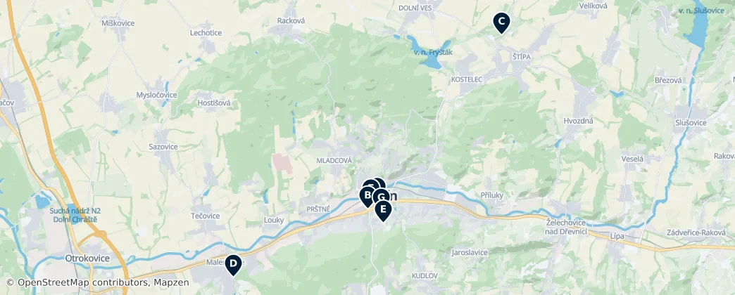 Map of Zlin
