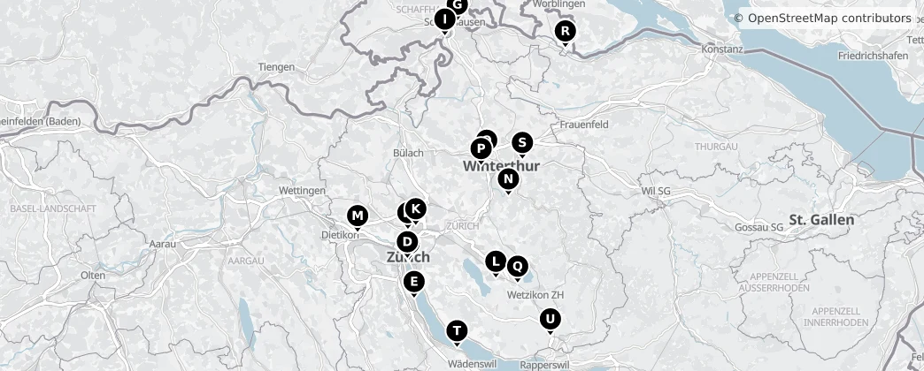 Map of Zurych