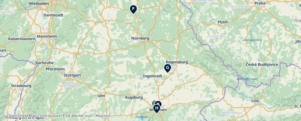 Map of Bavaria