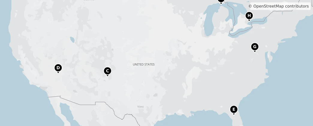 Map of North America