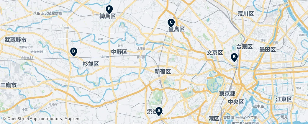 Map of Tokyo
