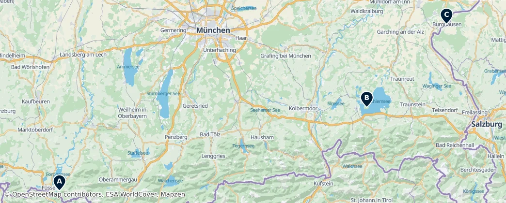 Map of Bavaria
