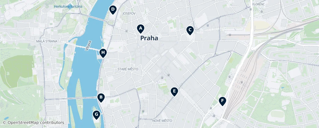 Map of Prague