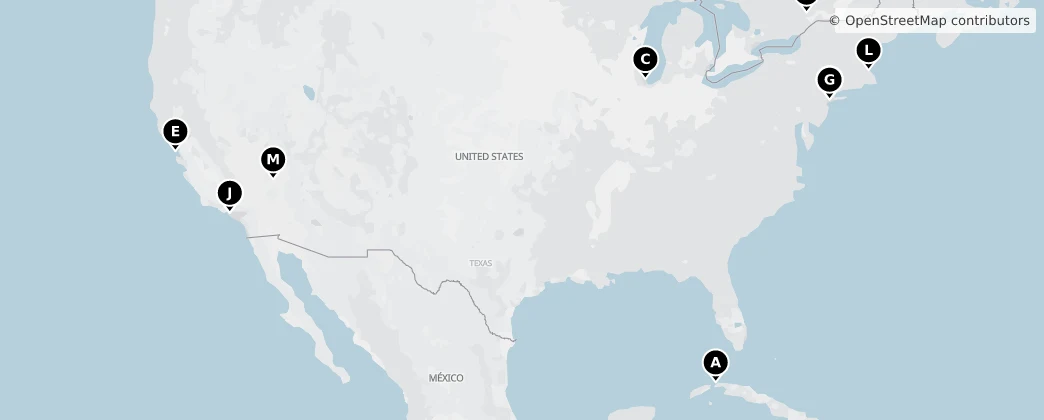 Map of North America