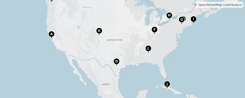 Map of North America