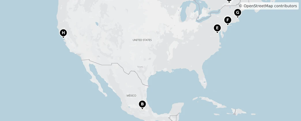 Map of North America