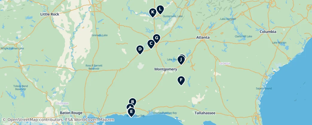 Map of Alabama