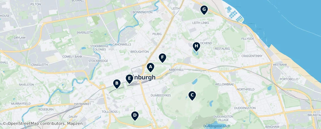 Map of City of Edinburgh