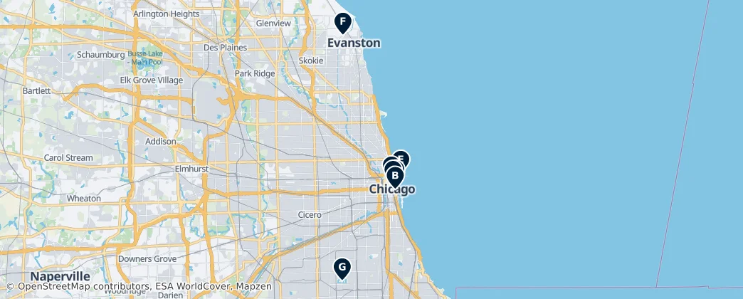 Map of Cook County