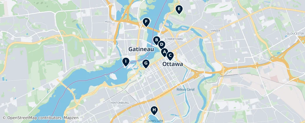 Map of Gatineau
