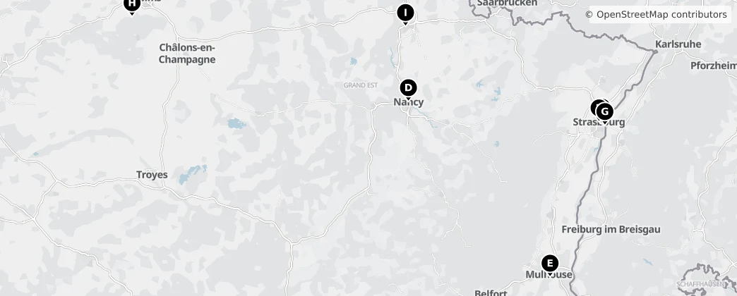 Map of Grand Est