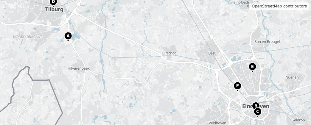 Map of North Brabant