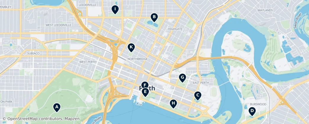 Map of Perth