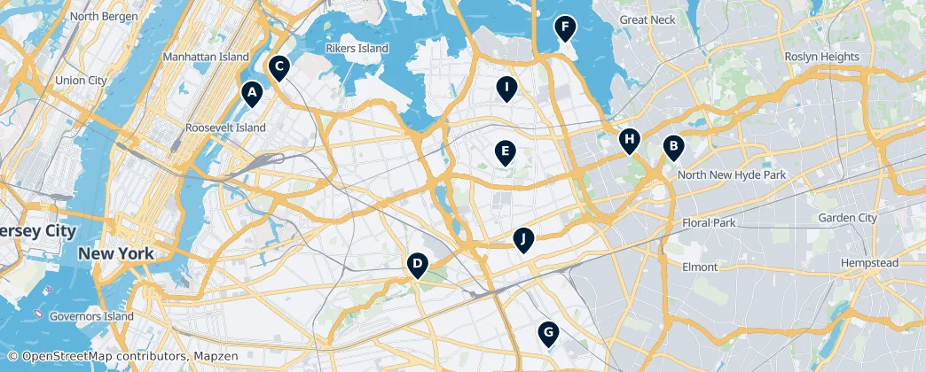Map of Queens