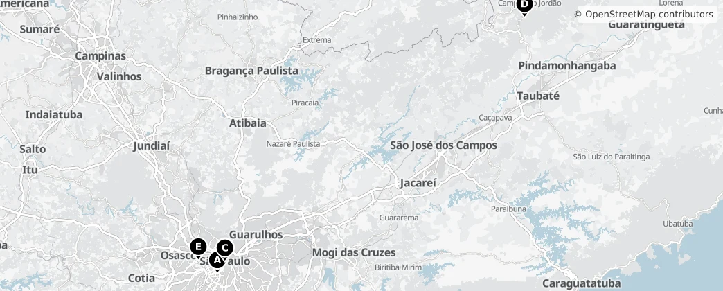 Map of São Paulo