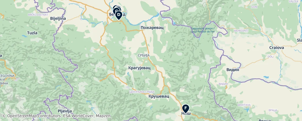 Map of Serbia