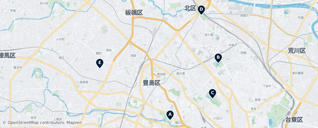 Map of Toshima