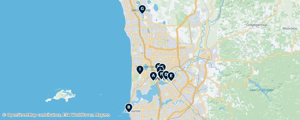 Map of Western Australia