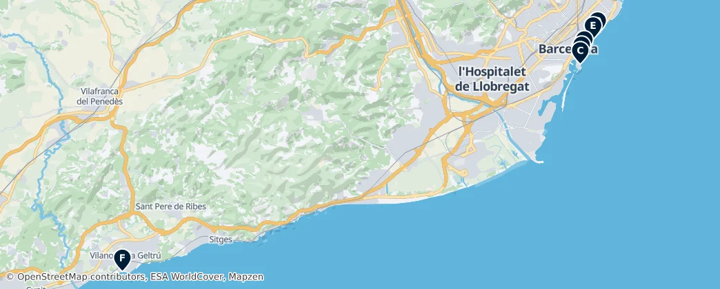Map of Catalonia