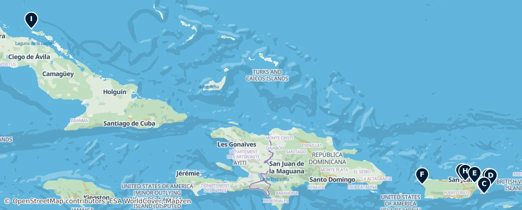 Map of Cuba