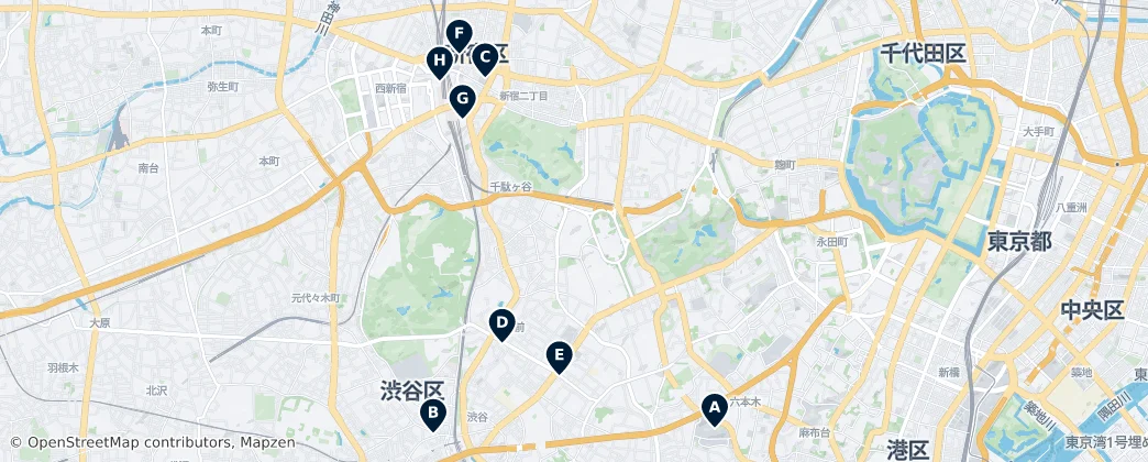 Map of Shinjuku