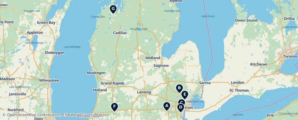 Map of Michigan