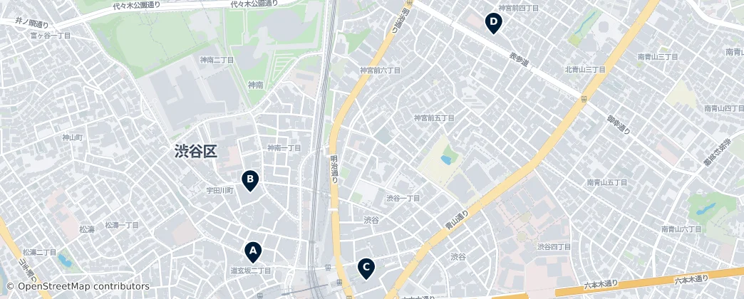 Map of Shibuya