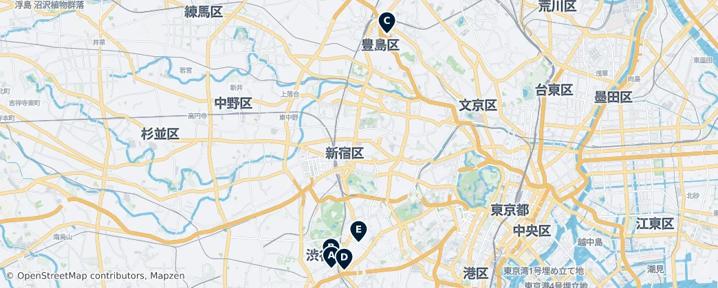 Map of Shinjuku