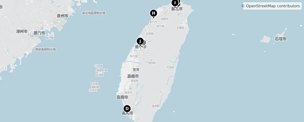 Map of Taiwan