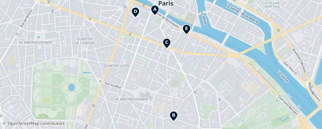 Map of 5th Arrondissement