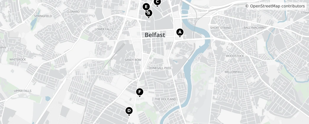 Map of Belfast