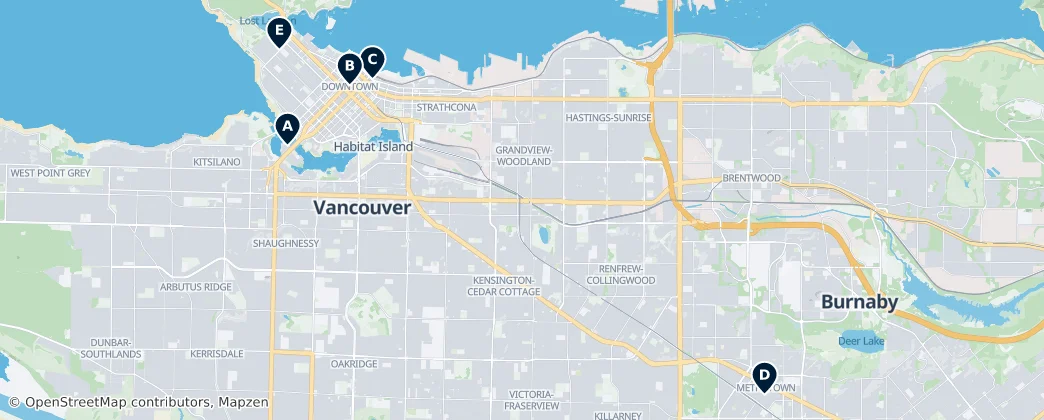 Map of British Columbia