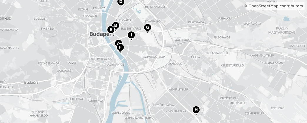 Map of Budapest