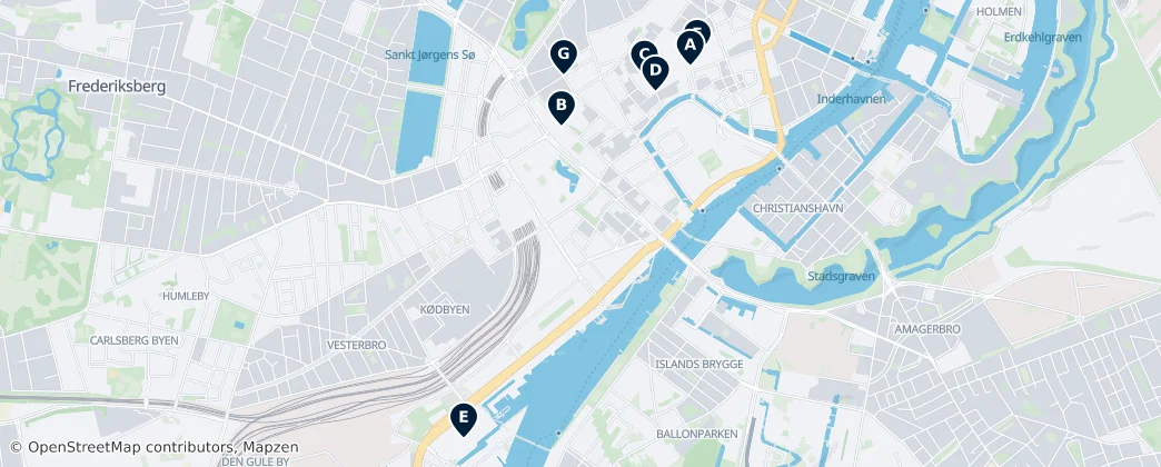 Map of Copenhagen