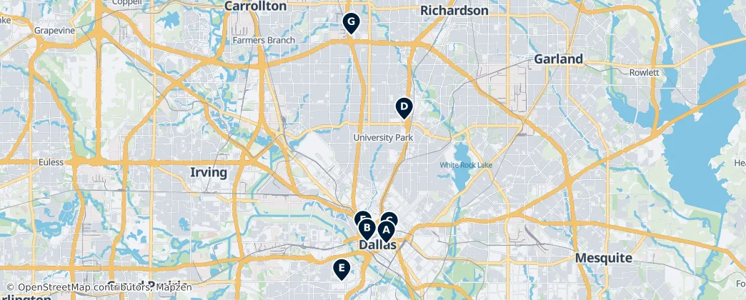 Map of Dallas