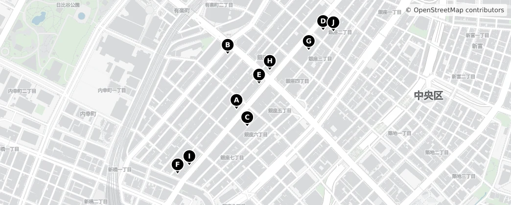 Map of Ginza